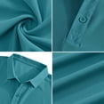 thumbnail image 5 of KLHDSF Men's Polo Shirts Short Sleeve Casual Summer Cotton Shirts for Men Performance Collared Golf Shirts Turquoise M, 5 of 5
