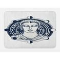 thumbnail image 1 of Psychedelic Bath Mat, Occult Human Figure on Foreground of Planetary Space System Magic Graphic, Non-Slip Plush Mat Bathroom Kitchen Laundry Room Decor, 29.5 X 17.5 Inches, Berry Pale Grey, Ambesonne, 1 of 2