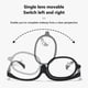 thumbnail image 2 of Fiudx Gafas de Aumento, Lentes de Maquillaje con Lentes Giratorias, Comoda Cadena de Goma con Resort, Almohadilla Nasal Ajustable, Lentes Laterales Extraíbles, Rutina de Belleza Diaria, Adultos Mayor, 2 of 4