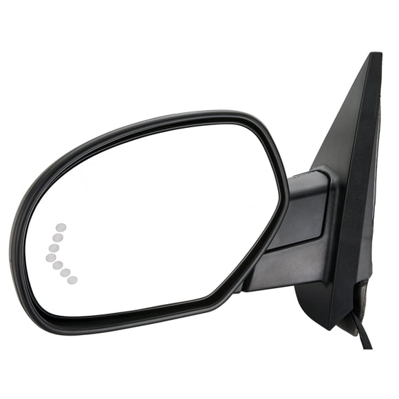 ZAPOSTS Espejo retrovisor lateral para Chevy Silverado 1500 2500 HD 3500 HD GMC Sierra 1500 2500 HD GMC Yukon/Yukon XL 1500 con calefacción eléctrica, plegable manual con flecha, señal de giro, luz de