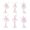 White, variant on Monyance Decoration for Cake Girl Ballet Dancer Statue Set: 6pcs Dancing Figure Cake Topper(5.91X2.36X2.36Inches)