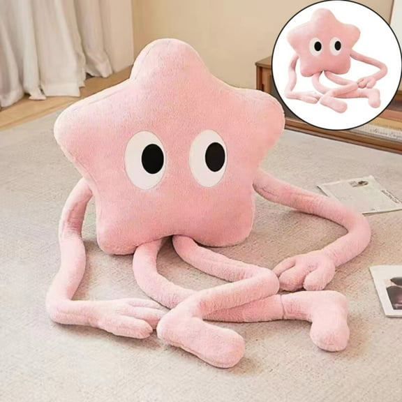 ZHANQUNE Star Plush Pillow, Super Soft Long Huggable Star Stuffed Animal, Cute Plushie Throw Pillow for Bedroom Decor, Kids Gifts and Cozy Cuddle Toys for All Ages