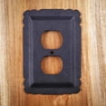 thumbnail image 5 of Renovators Supply 2Pcs Toggle Light Switch Wall Plate Cover Black Steel Outlet RSF, 5 of 7