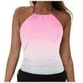 thumbnail image 3 of TTUHYWXI High Neck Tankini Tops for Women Halter Flowy Sleeveless Bathing Suits Modest Swimsuit Top No Bottom (Light Pink, M), 3 of 7