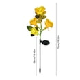thumbnail image 3 of Yellow Plastic Solar Simulation Rose Light Garden Stake Outdoor Decor 2Pcs 29.53X7.87 Inch Yellow, 3 of 7