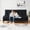 Black + Full, variant on Futon Mattress, Futons Sofa Bed Sleeper Couch Bed 8 Inch,Full Size Mattress with Shredded Foam & 2 Straps for Storage, Floor Folding Mattress for Living Room, Corduroy (Frame Not Included)