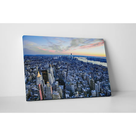 City Skylines 'NYC Manhattan' Gallery Wrapped Canvas Wall Art