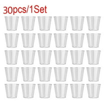 30PCS Clear Disposable Tumblers for Parties Shot Glasses for Birthdays Jelly Cups for Kitchen Dining & Bar Events