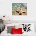 thumbnail image 4 of Nawypu  Beach Seashell Starfish Wall Art: Blue Ocean Beauties Artwork Print on Wrapped Canvas for Living Room, 4 of 4