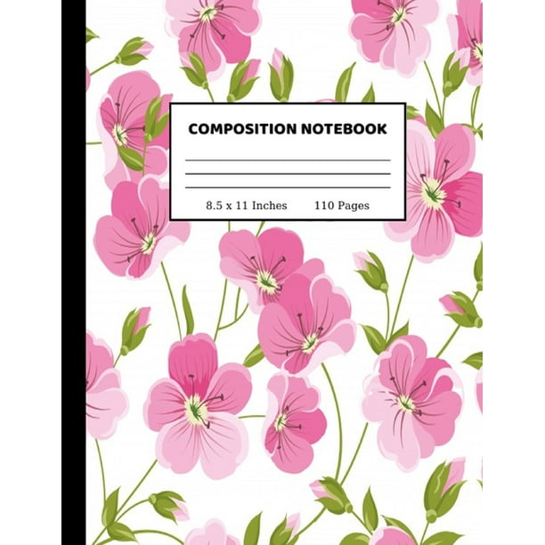 Composition Notebook Wide Ruled School Composition Books 8.5 x 11, 110 pages (Paperback