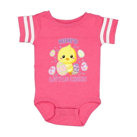 

Inktastic Mimi s Little Chick Cute Easter Chick with Colorful Eggs Gift Baby Boy or Baby Girl Bodysuit