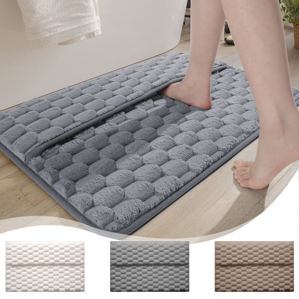 alfombra de baño alfombra de baño antideslizante | Espuma suave y gruesa para frotar el pie y comodidad de envoltura completa | Alfombrilla lavable a máquina absorbente de agua | 16x24in para baño