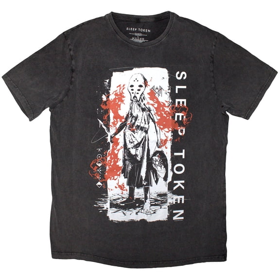 Sleep Token Unisex Stone Wash T-Shirt Euclid (Charcoal Grey)