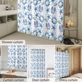 thumbnail image 4 of Bathroom Shower Curtain Summer Blue Starfish Swimming Ring Waterproof Shower Curtains with Hooks, Coastal Beach Bath Curtains Bathtub Curtain Home Decor 72x72in, 4 of 9