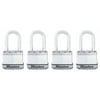Master Lock 1.75" W x 1.5" L Stainless Steel Ball Bearing Locking Padlock 4 pk Keyed Alike