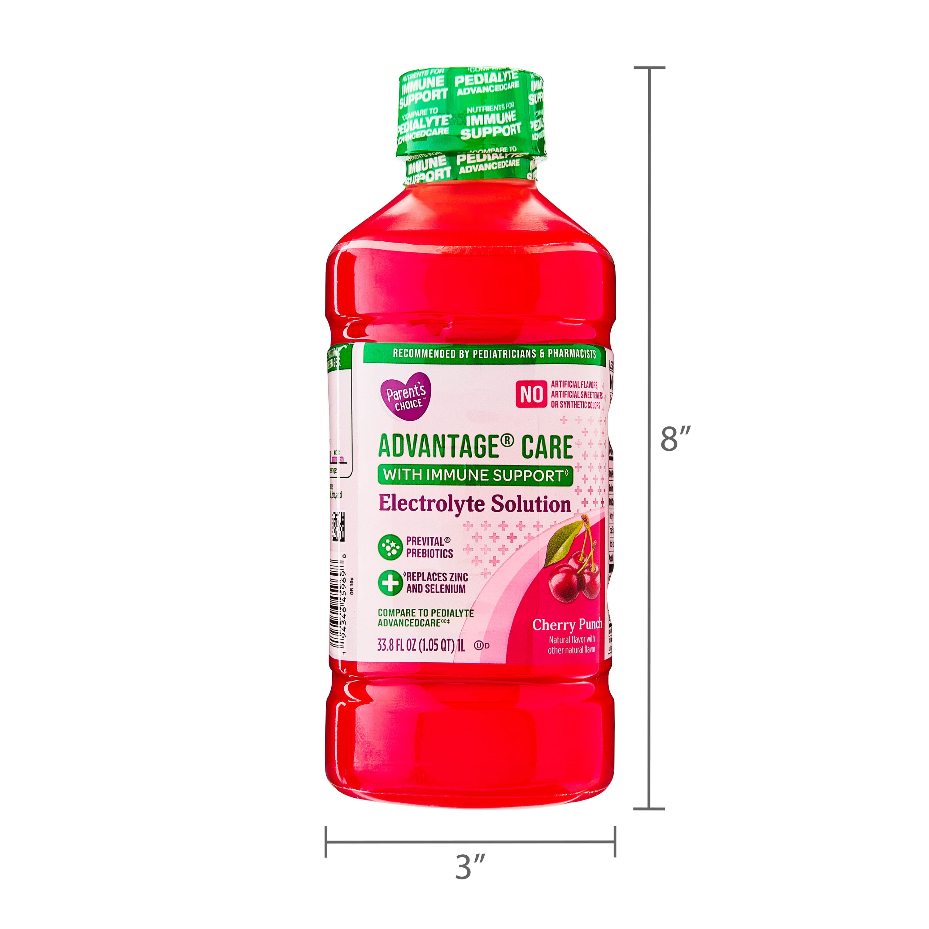 Parent's Choice Advantage® Care Electrolyte Solution, Cherry Punch Flavor, Pediatrician Recommended, 1 Liter
