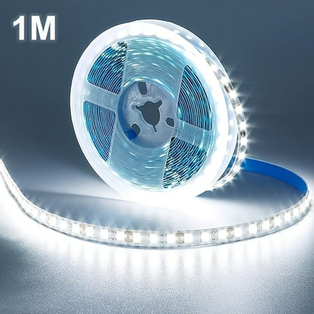 3.28 feet flexible white LED lighting strip, suitable for indoor settings and various festive occasions; stylish lighting device, easy to install, and provides bright and ample lighting effects.