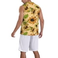 thumbnail image 2 of Pofeuu Sunflowers Print Basketball Jersey, Shirts for Men Youth Basketball Jersey Crew Neck-3X-Large, 2 of 6