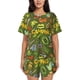 thumbnail image 1 of Balery Camping 1 Conjunto de Pijama para Mujer con Estampado, Dos Piezas de Manga Corta y Shorts, Ropa de Dormir Suave con Cuello Redondo y Bolsillos-3X-Large, 1 of 6