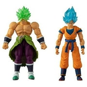 Dragon Ball Super Evolve - Super Saiyan Broly and Super Saiyan Blue Goku Action Figure Set, 2 Pieces