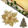 thumbnail image 3 of Adornos Flores Artificiales Con Clip Y Tallo 14 Cm para Árboles Navidad, 3 of 9
