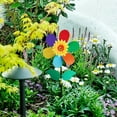 thumbnail image 6 of kjfeif Sunflower Wind Outdoor，360 Swivel Metal Wind Sculptures Rainbow Windmill, Indoor Outdoor Garden Art Decor for Outside Patio and Lawn Garden, 9.84 x 21.65 Inches, 6 of 8