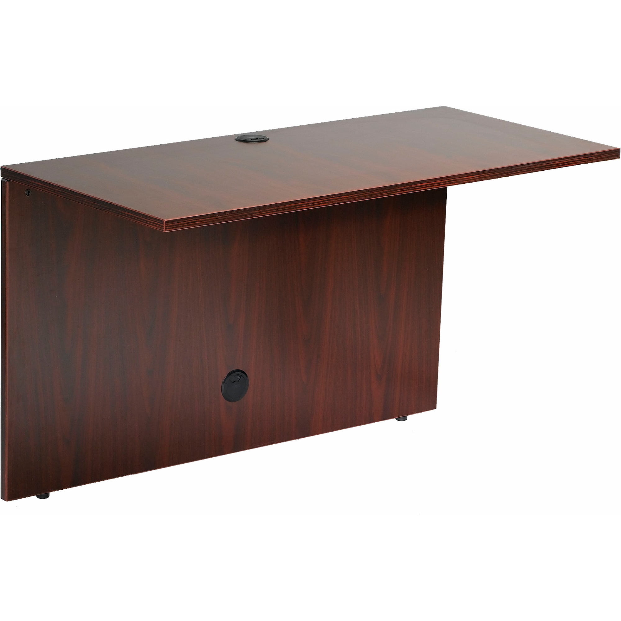 Boss Office Products Holland Series Executive U-Shaped Desk With File Storage Pedestal And Hutch, Mahogany