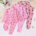 thumbnail image 2 of GCETTIC Girl Pajamas Kids Toddler Girls Boys PajamasPjs Set Cotton Sleepwear Hot Pink,3-4 Years, 2 of 5