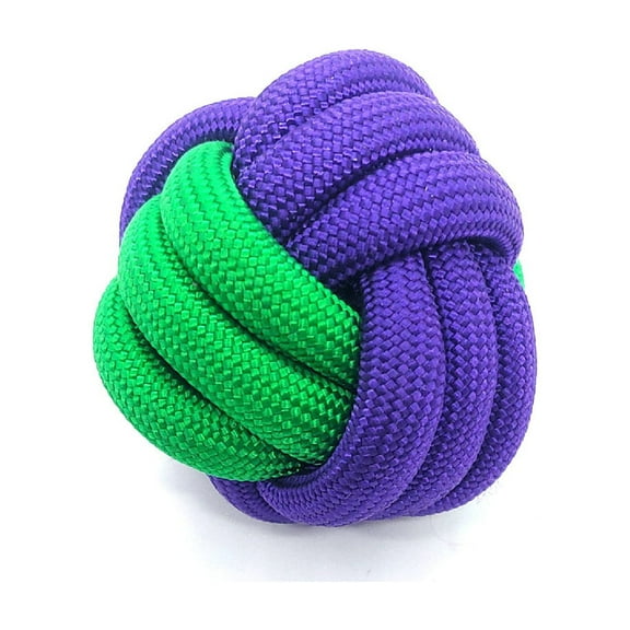 Puppy Dog Rope Knot Ball Toy - Purple