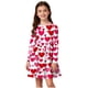 thumbnail image 1 of Vestidos de Manga Larga de las Niñas Tamaño 7-8 Elástico una Línea Twirly Patinador Cuello Redondo Vestido de Recital de la Escuela para Otoño Invierno, 1 of 6