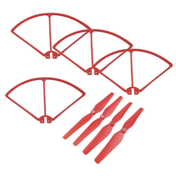 Hélice y Guardia Marco para S70W HS100 RC Quad Hugo Rojo