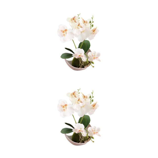 Monstrate Faux Orchid Artificial Flower Garden Decor Decoraciones de cocina Calcomanía para el hogar Type2 NO2