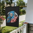 thumbnail image 3 of ZNDUO Reaper American Flag Pattern Halloween Garden Flag, Small Yard Lawn Flag for Outdoor House Decor Holiday Home Decorations, 28"x40", 3 of 8