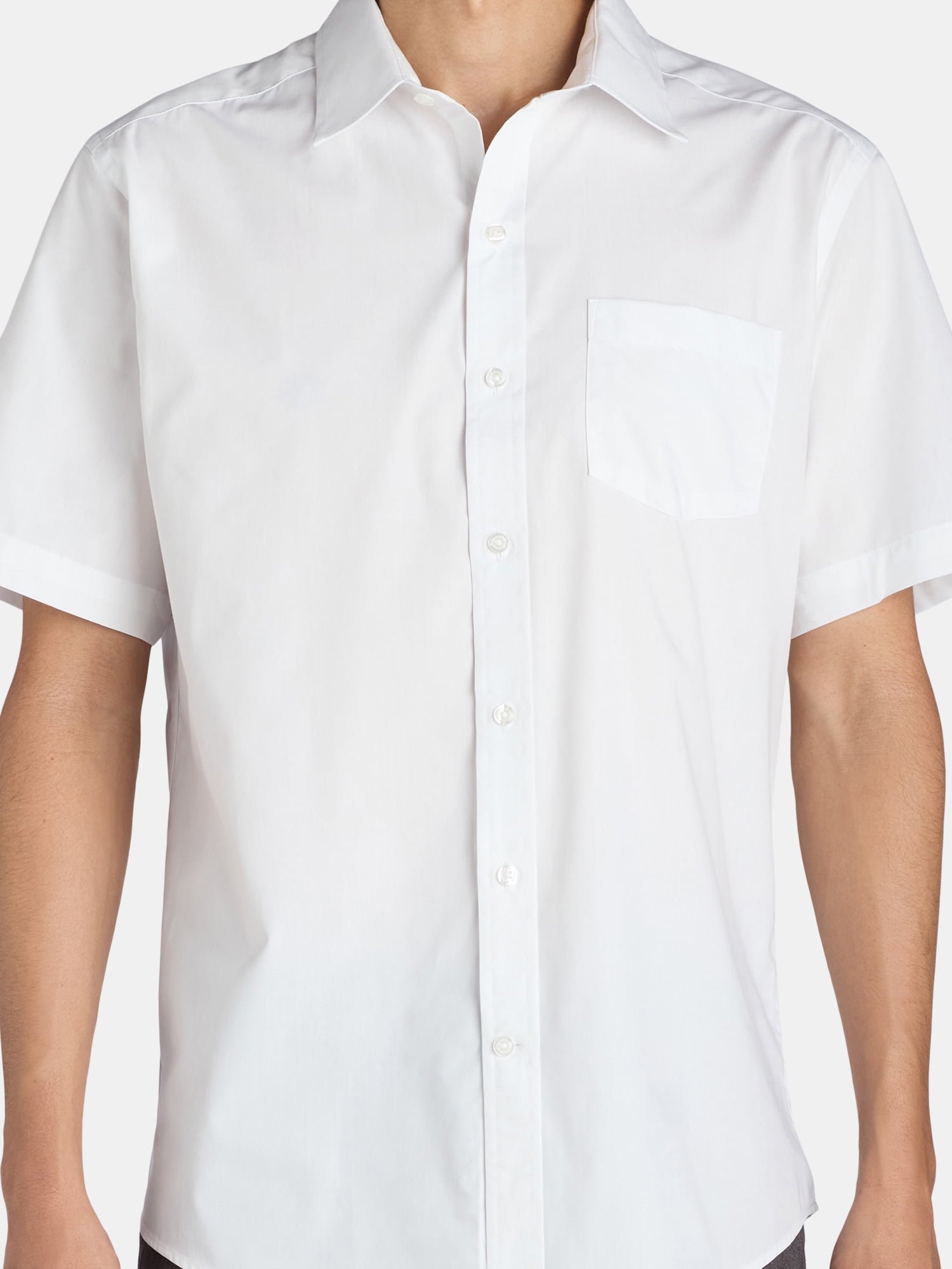 George Men's & Big Men's Classic Fit Dress Shirt with Short Sleeves, Sizes S-3XL