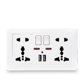 thumbnail image 2 of White Universal 5 Hole Wall Power Socket Led Indicator, 2 of 5