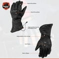 thumbnail image 6 of Daniel Smart Motorcycle Leather Gloves for Men, Full Finger Hard Knuckle Rainproof Winter Motorcycle Gloves with Non-Slip Gelm Palm , and Wrist Strap for Racing, Riding, Hiking, Cycling, Snowmobile, 6 of 6