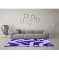 thumbnail image 3 of Ahgly Company Indoor Round Abstract Purple Modern Area Rugs, 5' Round, 3 of 4