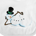 thumbnail image 4 of Inktastic Sassy Snowman in Top Hat Boys or Girls Baby Bib, 4 of 4