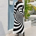 Black & White Hypnosis Swirl Long Dress summer dresses ladies 2024