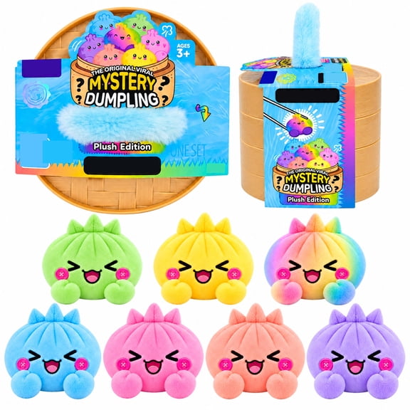 Lumifun Mystery Dumpling Plush 6 inch, Cute Squishy Dumpling Stuffed Toy, Soft Kawaii Plush Figure Surprise Box, Collectible Mystery Toy Gift for Kids, Birthday & Christmas Party Favors (Random 1)