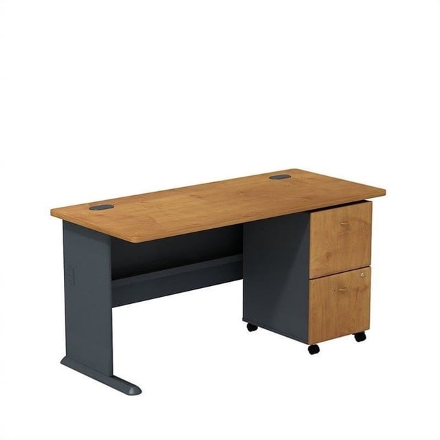 Bush Business Furniture Series A 60" Desk with Assembled Pedestal
