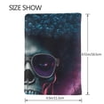 thumbnail image 3 of Pofeuu Punk Style Blue Haired Skull Print Travel Document Organizer Passport Holder Men Women for Family (6.5 in x 4.5 in),Wallet Holder Credit Card Clutch Bag Case, 3 of 5