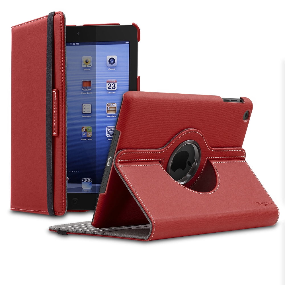 Targus Versavu Rotating Case and Stand for iPad mini, Red