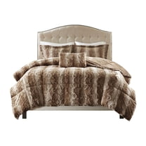 Gracie Mills Shawn 4-Peice Soft Faux faux to Mink Comforter Set - GRACE-7086