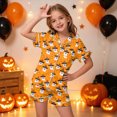 thumbnail image 2 of UAYOTSE Kids Home‑Wear Satin Pajama Outfit, Girls Button‑Up Collar Short‑Sleeve Top with Coordinating Shorts, Comfort‑Oriented Nightwear Set Size 10-11 Years, 2 of 5