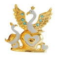 thumbnail image 3 of jifeng Figurines de Cygne Décoration Animale Collection Centre de Table Sculptures Statues Or, 3 of 9