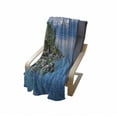 thumbnail image 4 of Landscape Soft Flannel Fleece Blanket, Blue Waters of Lake Tahoe Snowy Mountains Pine Trees Rocks Relax Shore, Cozy Plush for Indoor and Outdoor Use, 60" x 80", Pale Blue Green Grey, by Ambesonne, 4 of 6
