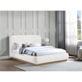 thumbnail image 4 of Maklaine Contemporary Rich Cream Finish Boucle Fabric Queen Bed, 4 of 10