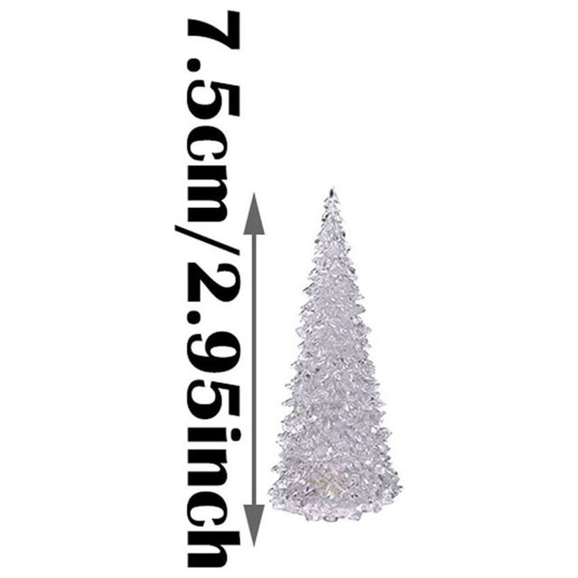 2/3/5 Piece Of Christmas Tree Colorful LED Acrylic Night Light In Various Sizes