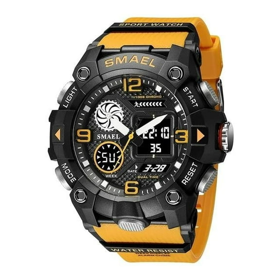 EXPLOJOY Men's Digital Sport Watch – Dual Display, LED Backlight, Calendar, Waterproof Quartz Wristwatch